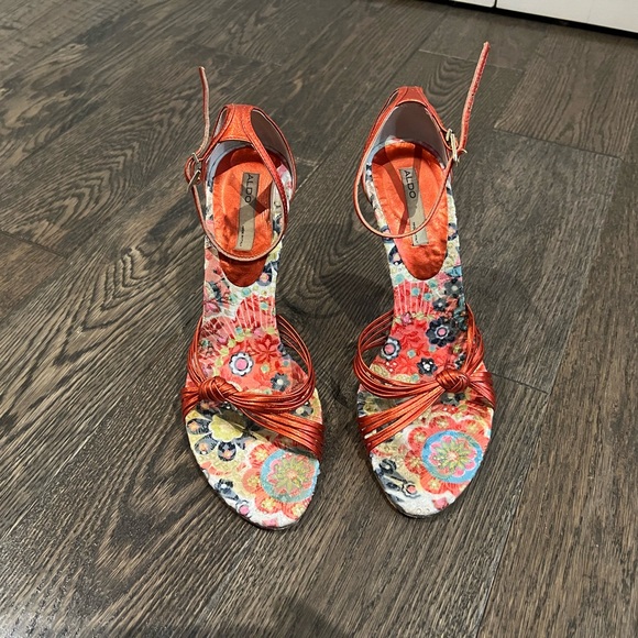 ALDO Shoes, Sandal, Red, High Heel, Size 7.5 - Picture 4 of 8